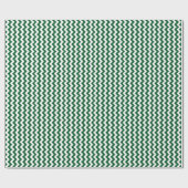 Green und White Zigzag Geschenkpapier (Flach)