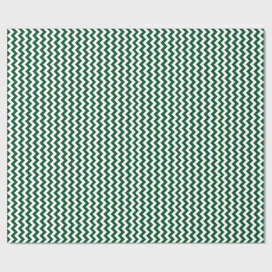 Green und White Zigzag Geschenkpapier (Flach)