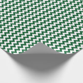 Green und White Zigzag Geschenkpapier (Ecke)