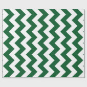 Green und White Zigzag Geschenkpapier (Flach)