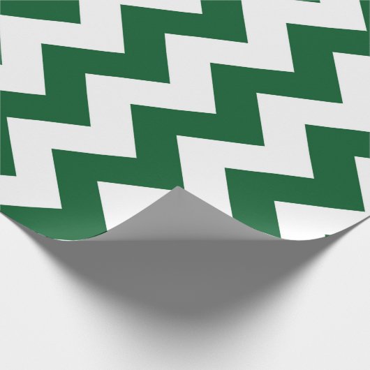 Green und White Zigzag Geschenkpapier (Ecke)
