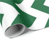 Green und White Zigzag Geschenkpapier (Rolleneckpunkt)
