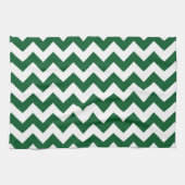 Green und White Zigzag Geschirrtuch (Horizontal)