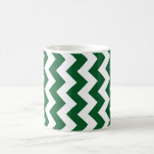 Green und White Zigzag Kaffeetasse (Mittel)