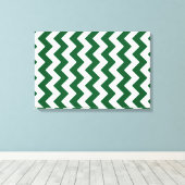 Green und White Zigzag Leinwanddruck (Insitu (Holzboden))