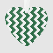 Green und White Zigzag Ornament (Rückseite)