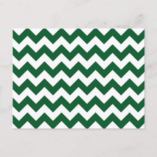 Green und White Zigzag Postkarte (Vorderseite)