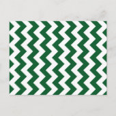 Green und White Zigzag Postkarte (Vorderseite)