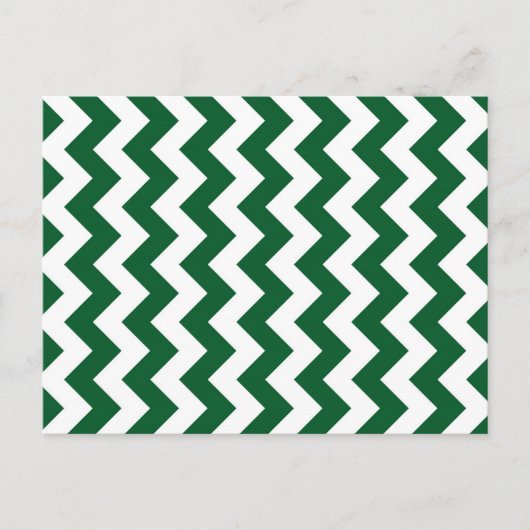Green und White Zigzag Postkarte (Vorderseite)