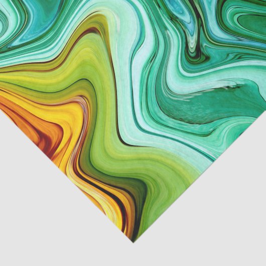 Green und Yello/Gold Agate Muster Seidenpapier (Ausschnitt)