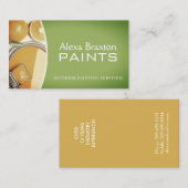 Green und Yellow Interior Painter Business Cards Visitenkarte (Vorne/Hinten)