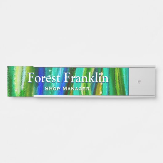 Green Underwater Alcohol Tinte Art Desk Türschild (Vorderseite )