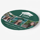 Green Uni University 3 Foto Abschluss Pappteller (Schrägansicht)