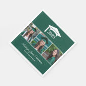 Green Uni University 3 Foto Abschluss Serviette (Ecke)