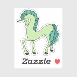 Green Unicorn Aufkleber