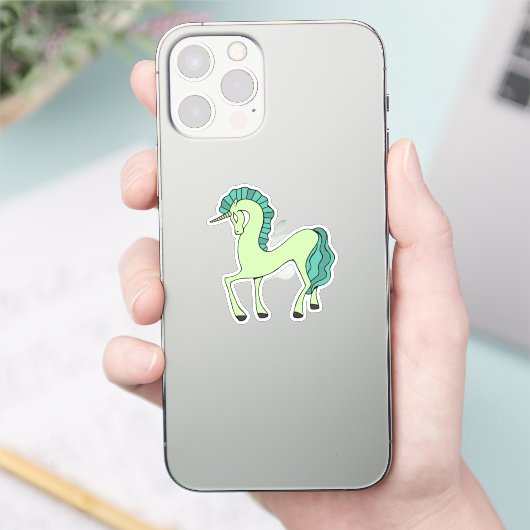 Green Unicorn Aufkleber (Telefon)