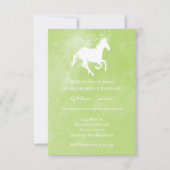 Green Unicorn Brautparty Einladung (Vorderseite)