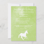 Green Unicorn Hochzeitsessen Probe Einladung (Vorderseite)