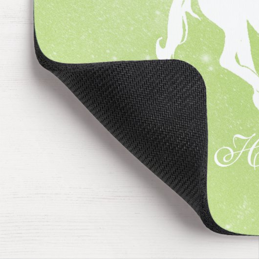 Green Unicorn Personalisiert Mouse Pad Mousepad (Ecke)