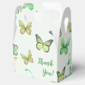 Green Unisex Butterfly Baby Dusche Danke Geschenkschachtel (Geöffnet)