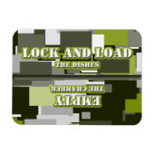 Green Urban Camouflage Lock in Load Dishwasher Magnet (Horizontal)
