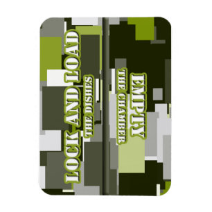 Green Urban Camouflage Lock in Load Dishwasher Magnet