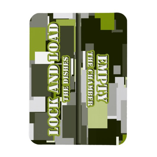 Green Urban Camouflage Lock in Load Dishwasher Magnet (Vertikal)