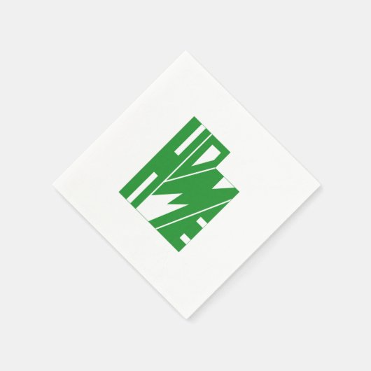 Green Utah ZUHAUSE Staat Word Art Serviette (Ecke)