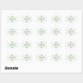 Green v2 Extravagant Ornamental Danke Stickers (Blatt)