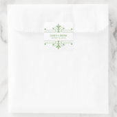 Green v2 Extravagante Ornamental Wedding Stickers (Tasche)
