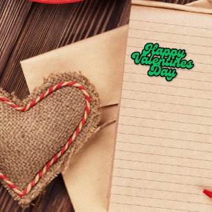 Green Valentine's Day Schriftart Art TINY Aufklebe Aufkleber