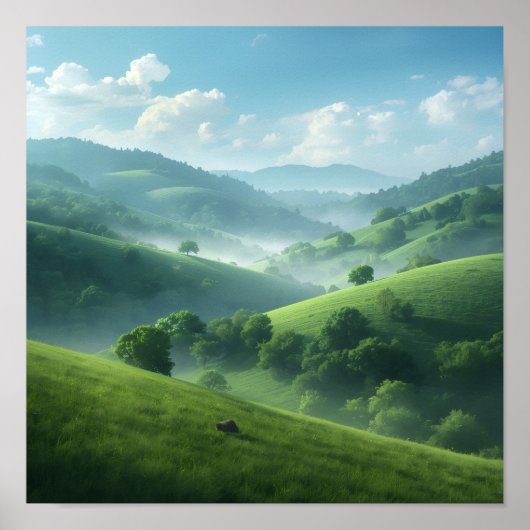 Green Valley Dreamscape Poster (Vorne)