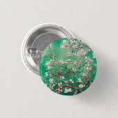 Green Van Gogh Almond Bllossoms Button (Vorne & Hinten)