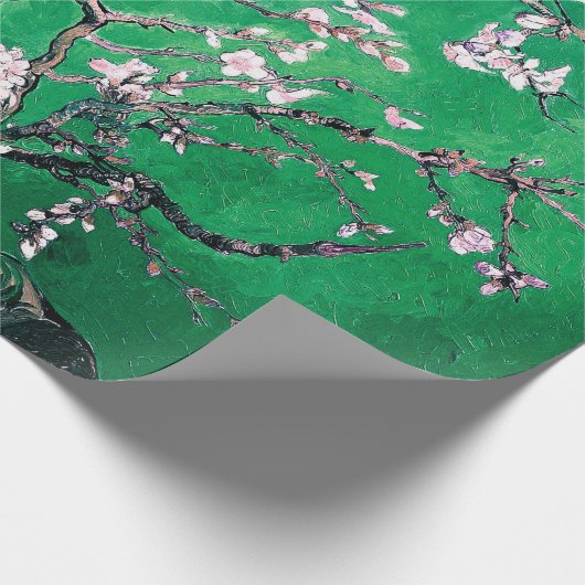 Green Van Gogh Almond Bllossoms Geschenkpapier (Ecke)