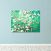 Green Van Gogh Almond Bllossoms Leinwanddruck (Insitu (Holzboden))