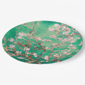 Green Van Gogh Almond Bllossoms Pappteller (Schrägansicht)