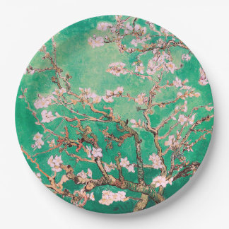 Green Van Gogh Almond Bllossoms Pappteller