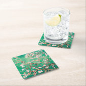 Green Van Gogh Almond Bllossoms Rechteckiger Pappuntersetzer (Vor Ort)