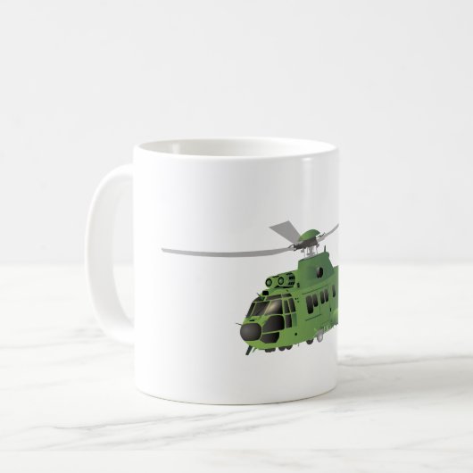 Green Vector Helicopter Kaffeetasse (Vorderseite Links)
