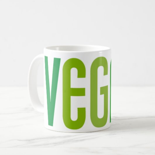 Green Vegan Coffee Cup Tasse (Vorderseite Links)