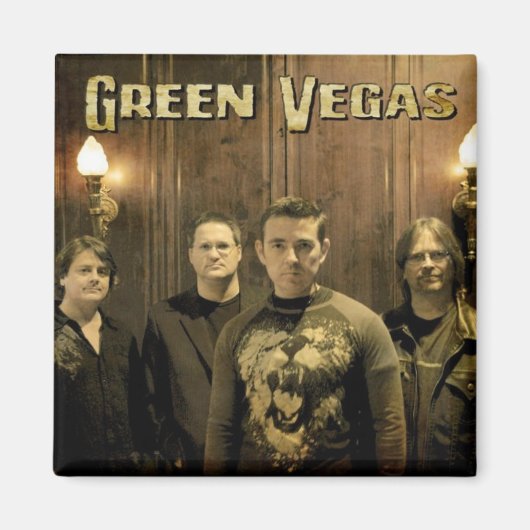 Green Vegas Band Foto Magnet (Vorne)