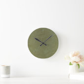 Green Venetian Plaster Runde Wanduhr (Zuhause)