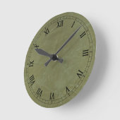 Green Venetian Plaster Wallclock Runde Wanduhr (Winkel)