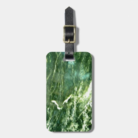 Green Verde Alpi Marble Gepäckanhänger (Vorderseite vertikal)