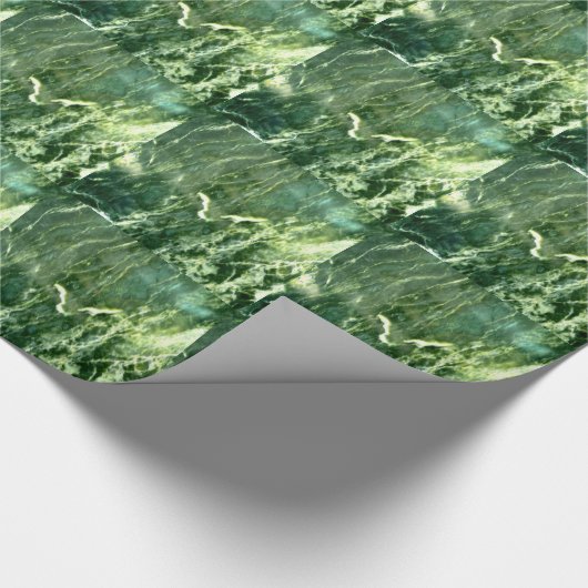 Green Verde Alpi Marble Geschenkpapier (Ecke)
