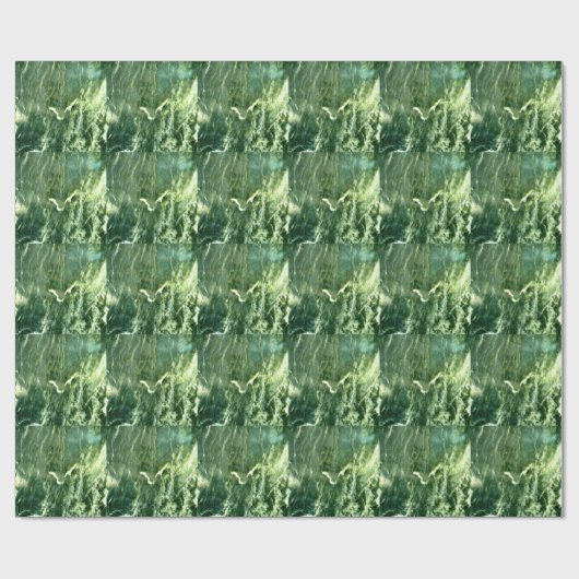 Green Verde Alpi Marble Geschenkpapier (Flach)