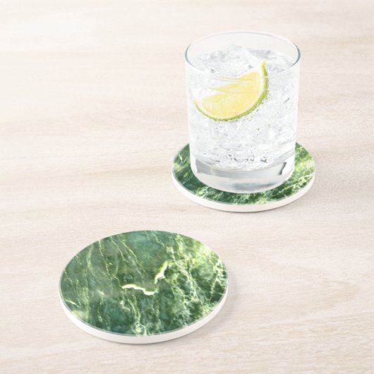 Green Verde Alpi Marble Getränkeuntersetzer (Seite)