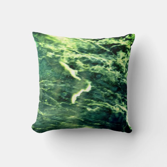 Green Verde Alpi Marble Kissen (Vorderseite)
