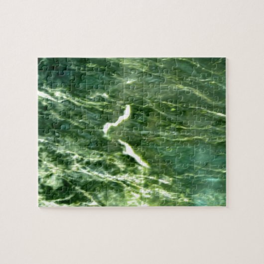 Green Verde Alpi Marble Puzzle (Horizontal)
