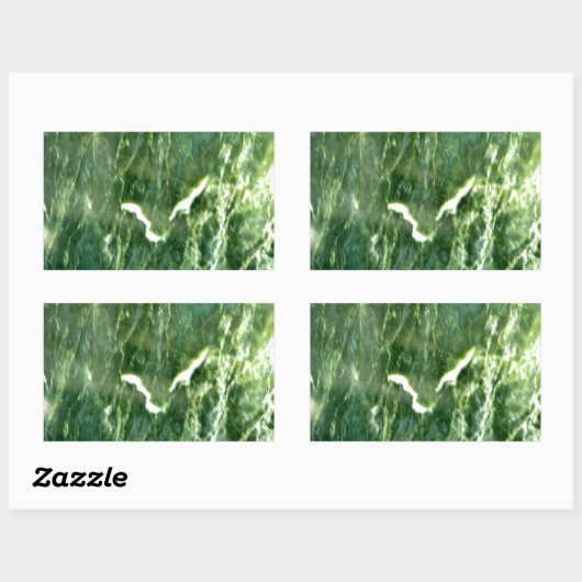 Green Verde Alpi Marble Rechteckiger Aufkleber (Blatt)